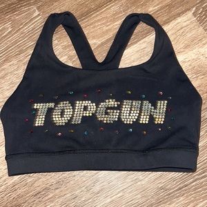 top gun cheerleading program sports bra